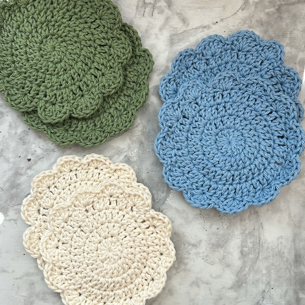 2 Handmade Crochet Coasters